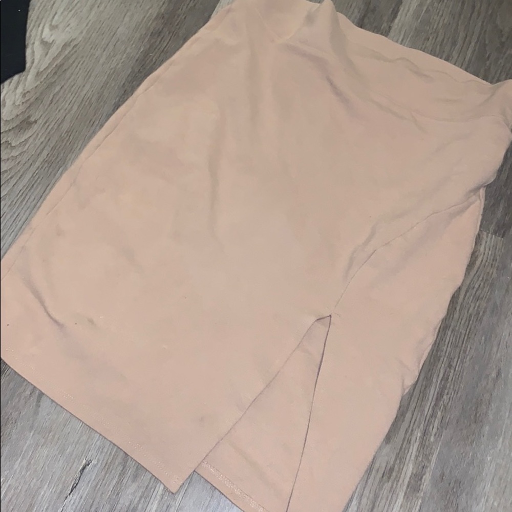 Beige midi skirt